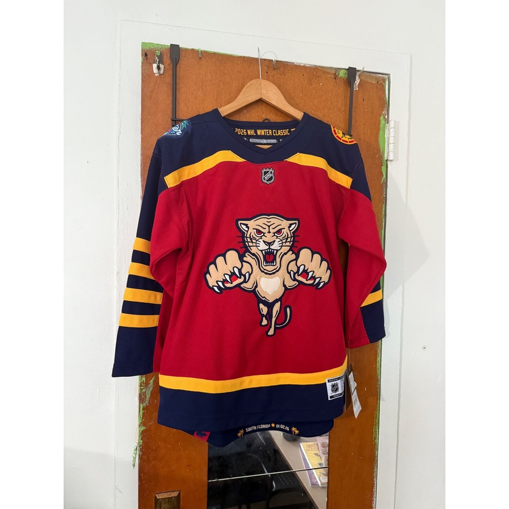 Florida Panthers NHL 2026 Winter Classic Youth Jersey Red Navy Fanatics L/XL